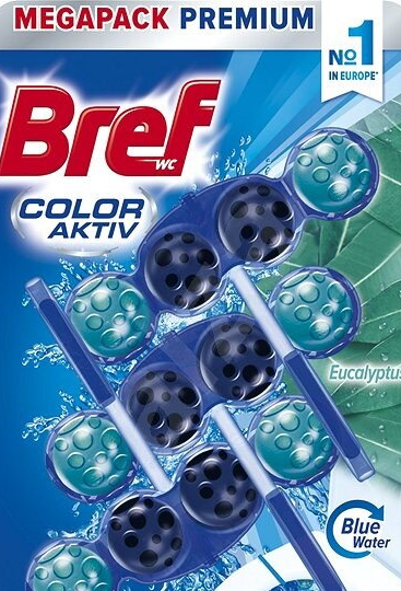 Bref WC Blok Blue Aktiv Eucalyptus-modré 3x50g