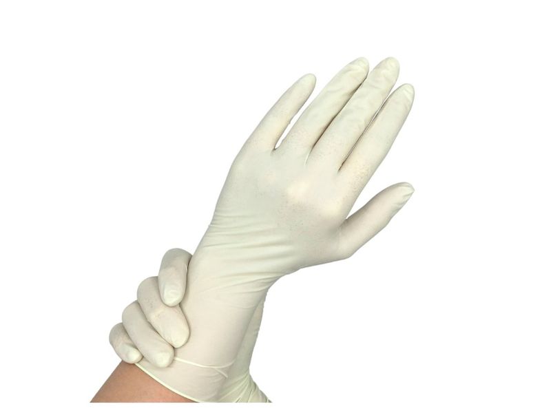 Latexové rukavice pudrované