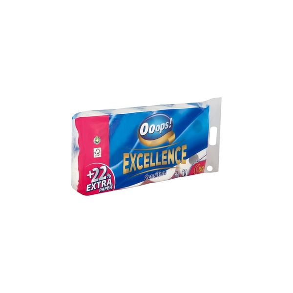Ooops! Toaletný papier Excellence Sensitive 8rol/3vrs.