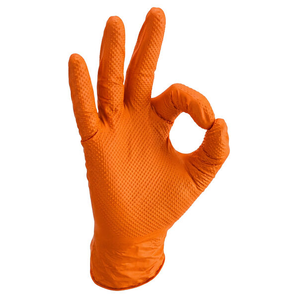 Nitrilové rukavice SD Grip oranžové