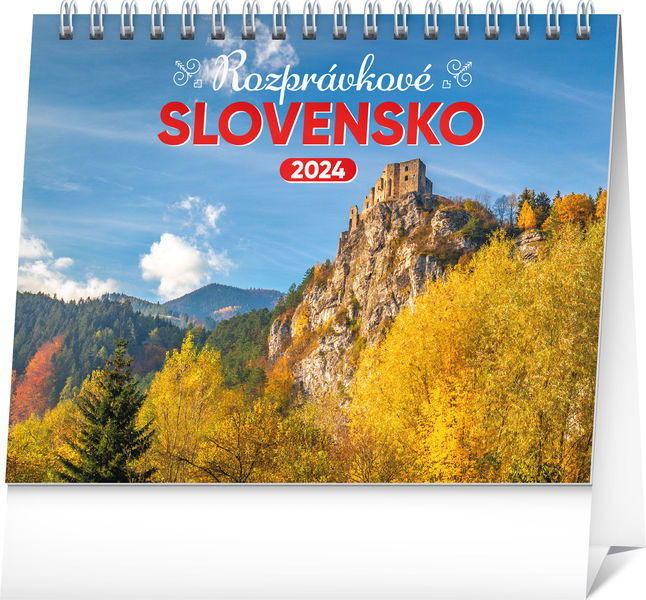 Stolový kalendár Rozprávkové Slovensko 2024, 16,5 × 13 cm