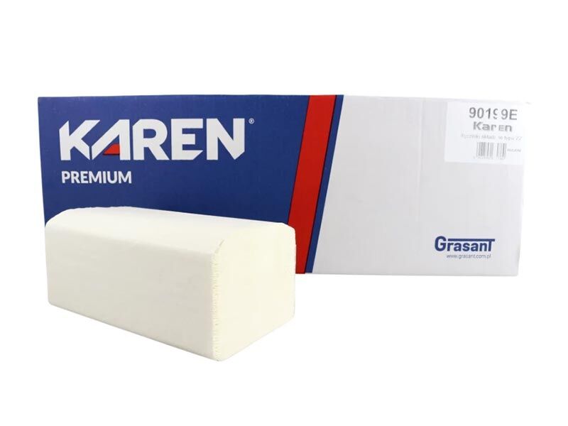 ZZ skladané papierové utierky biele KAREN 21x23cm- 3000ks