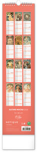 Nástenný kalendár Alfons Mucha CZ/SK 2024, 12 × 48 cm