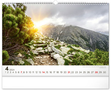 Nástenný kalendár Magické Tatry 2024, 48 × 33 cm