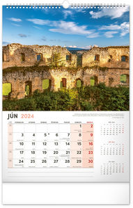 Nástenný kalendár Naše Slovensko 2024, 33 × 46 cm