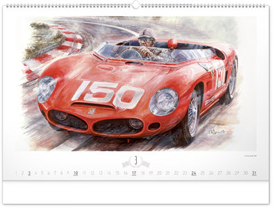 Nástenný kalendár Oldtimers – Václav Zapadlík 2024, 64 × 42 cm