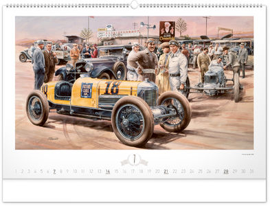 Nástenný kalendár Oldtimers – Václav Zapadlík 2024, 64 × 42 cm