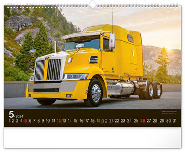 Nástenný kalendár Trucks 2024, 48 × 33 cm