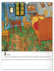 Nástenný kalendár Vincent van Gogh 2024, 30 × 34 cm