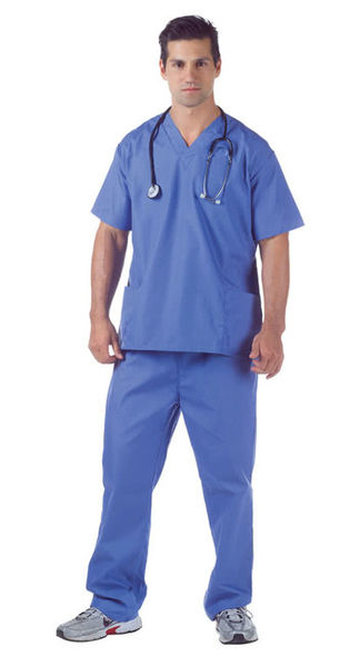 Jednorázový zdravotnícky oblek modrý (nesterilný)
