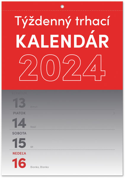 Nástenný kalendár Trhací týždenný 2024 SK, A5