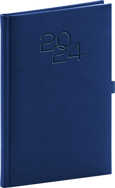 Týždenný diár Vivella Classic 2024, modrý, 15 × 21 cm