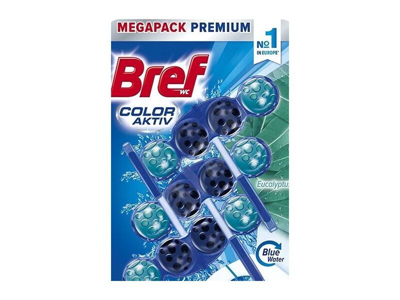 Bref WC Blok Blue Aktiv Eucalyptus-modré 3x50g