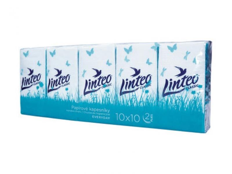 Linteo hygienické vreckovky 2vrstv/10x10ks Classic