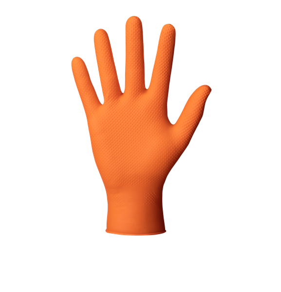 Nitrilové rukavice go grip oranžové L 