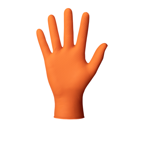 Nitrilové rukavice SD grip oranžové XXL