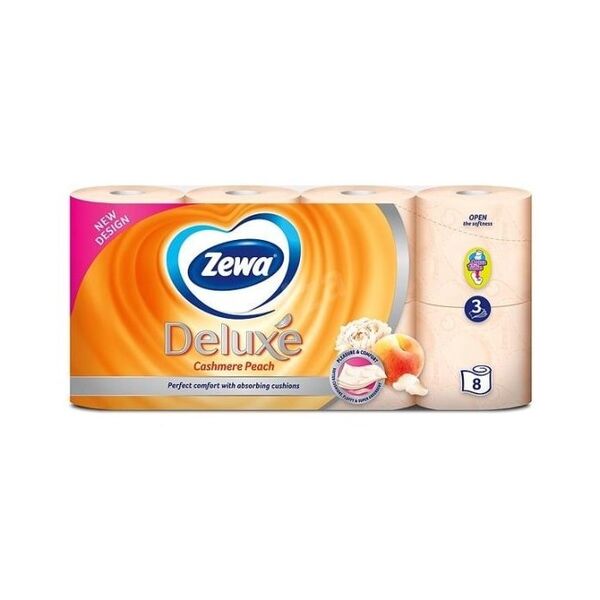Zewa Deluxe broskyňa 8rol/3vrs